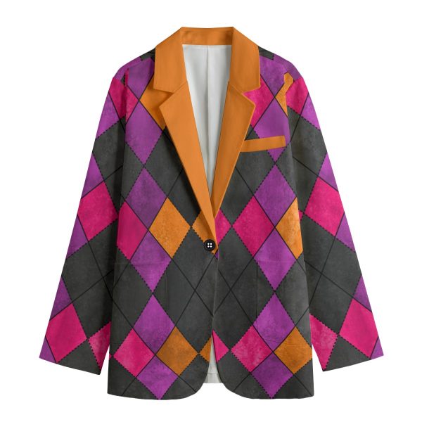 All-Over Print Women's Leisure Blazer | 245GSM Cotton
