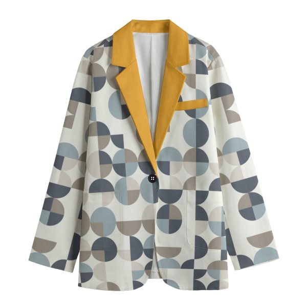 All-Over Print Women's Leisure Blazer | 245GSM Cotton