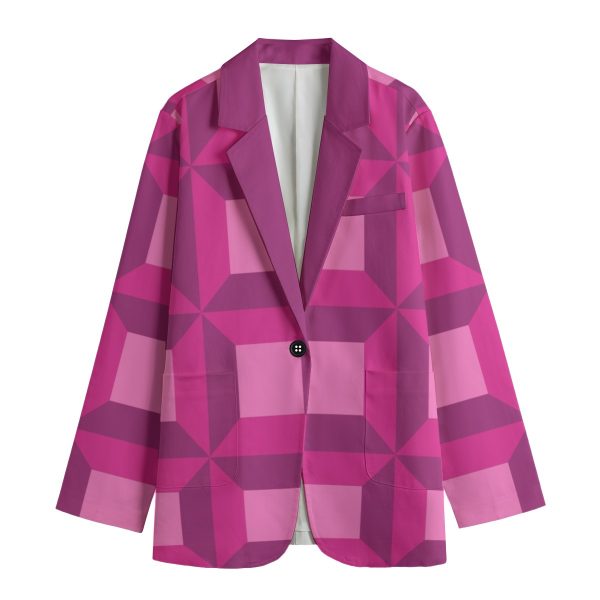 All-Over Print Women's Leisure Blazer | 245GSM Cotton