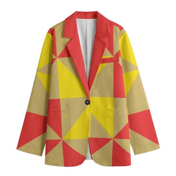 All-Over Print Women's Leisure Blazer | 245GSM Cotton
