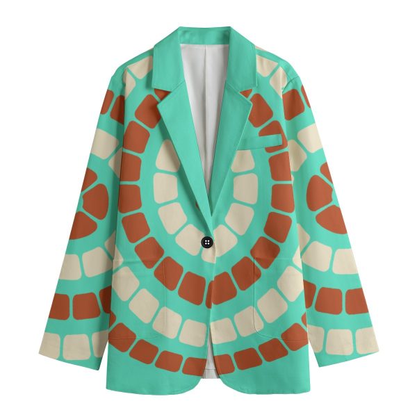 All-Over Print Women's Leisure Blazer | 245GSM Cotton