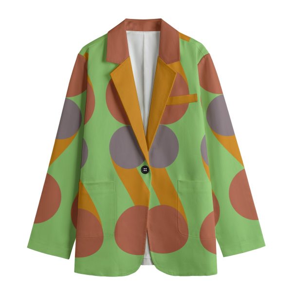 All-Over Print Women's Leisure Blazer | 245GSM Cotton