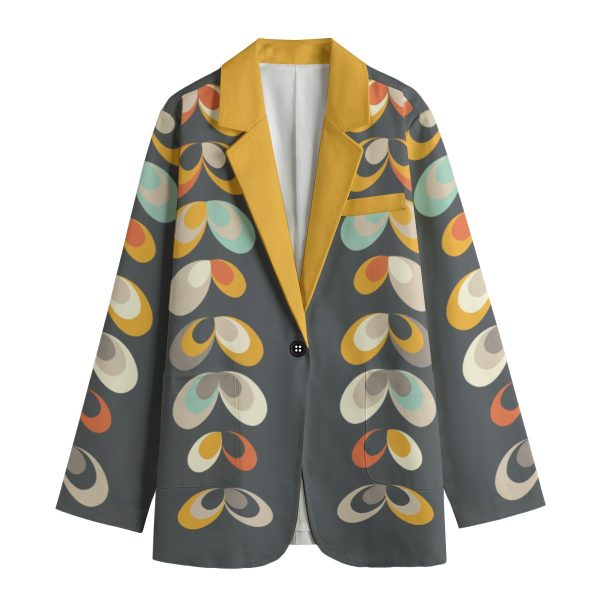 All-Over Print Women's Leisure Blazer | 245GSM Cotton