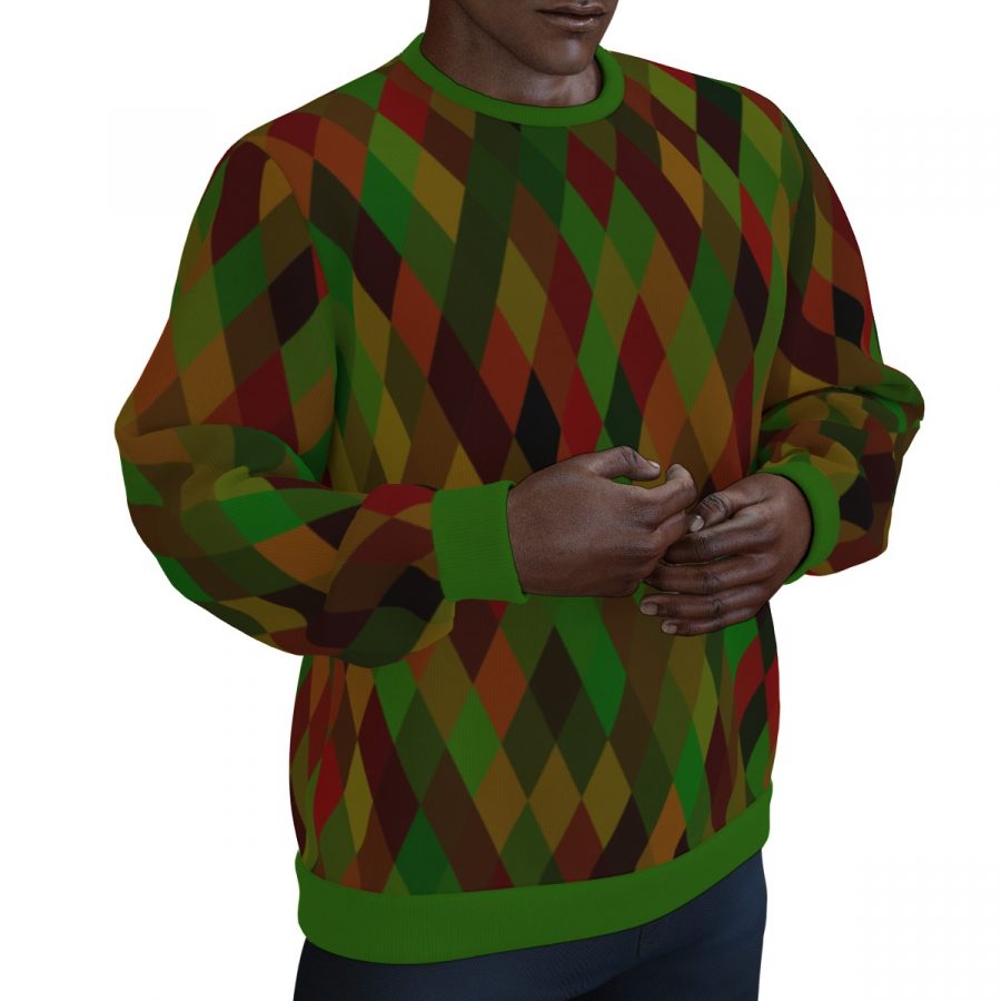 All-Over Print Men's Thicken Sweater - Image 2