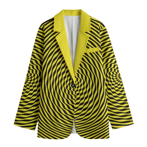 All-Over Print Women's Leisure Blazer | 245GSM Cotton