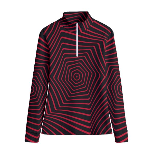 All-Over Print Women's Stand-up Collar T-shirt