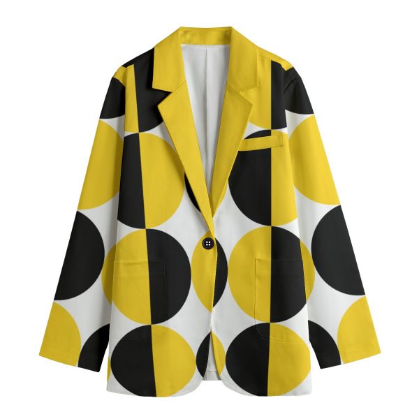All-Over Print Women's Leisure Blazer | 245GSM Cotton