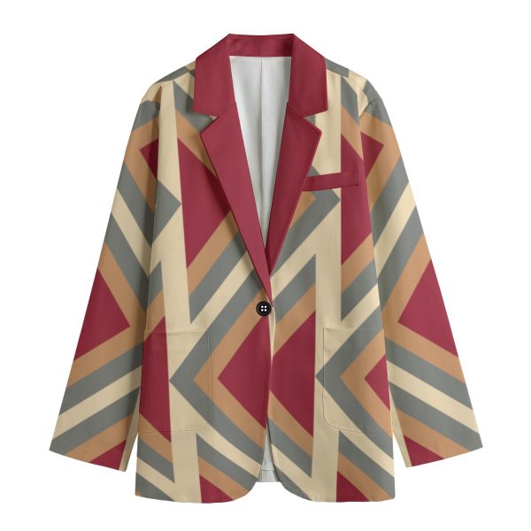 All-Over Print Women's Leisure Blazer | 245GSM Cotton