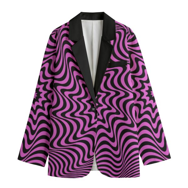 All-Over Print Women's Leisure Blazer | 245GSM Cotton