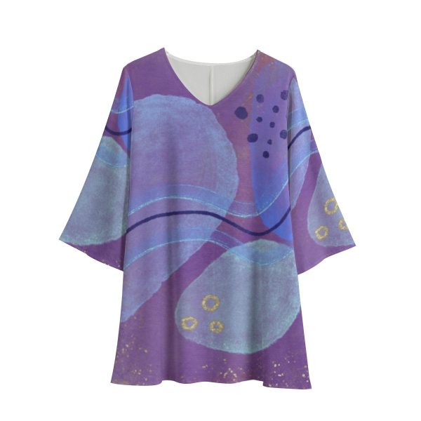 All-Over Print Women's V-Neck Dress