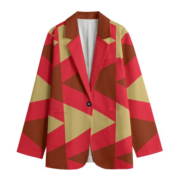 All-Over Print Women's Leisure Blazer | 245GSM Cotton