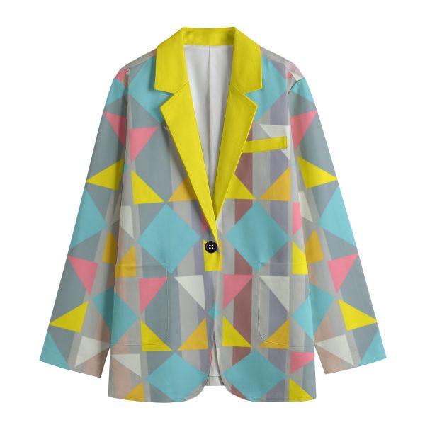 All-Over Print Women's Leisure Blazer | 245GSM Cotton